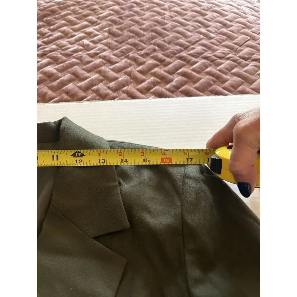 Vtg Pendleton Petite 10 Blazer USA Virgin Wool‎ Green Women's Single Button Coat